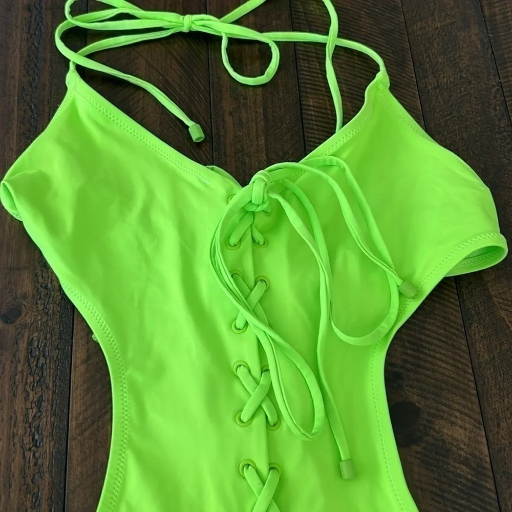 Skims Lace Up Monokini Recycled Swim